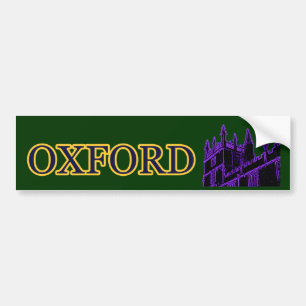 Gebäude 1986 Oxfords England windt sich lila Autoaufkleber