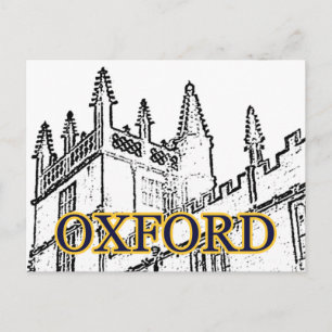 Gebäude 1986 Oxfords England windt sich Weiß Postkarte