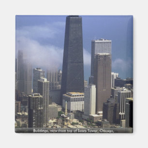 Gebäude, Ansicht von der Spitze von Sears Tower, Magnet