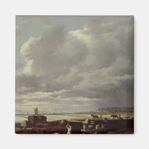 Gebäude-Arbeit über eine Bahnlinie, 1871 Magnet