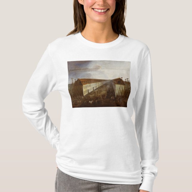 Gebäude arbeitet an Friedrichstrasse in Berlin T-Shirt (Vorderseite)