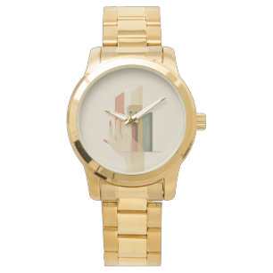 Gebäude Artist Oversified Gold Bracelet Watch Armbanduhr
