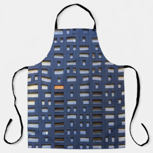 Gebäude aus blau-weißem Beton Schürze