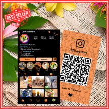 Gebäude Bau Instagram Orange | QR-Code