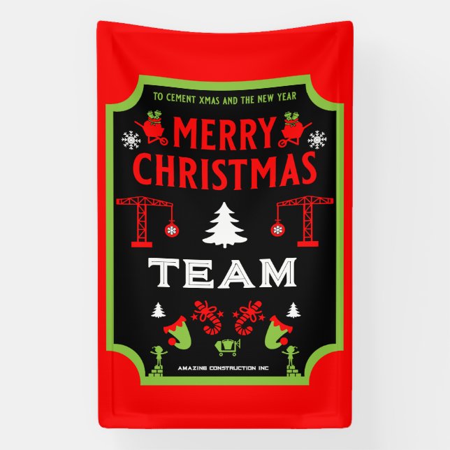 Gebäude Bau Weihnachten Banner (Vertikal)