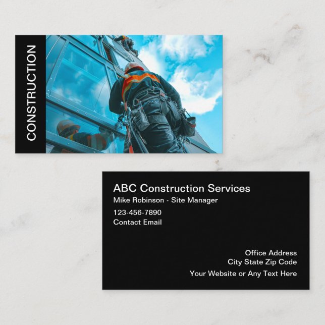 Gebäude-Bauleistungen Visitenkarte (Vorne/Hinten)