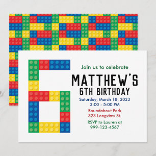 Gebäude Block-Party Einladung für das 6. Party