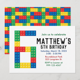 Gebäude Block-Party Einladung für das 6. Party