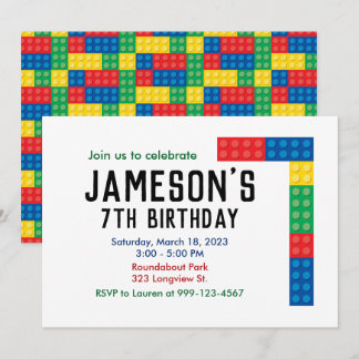 Gebäude Block-Party Einladung für das 7. Party