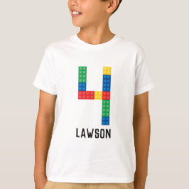 Gebäude Block Party Shirt für 4. Geburtstag