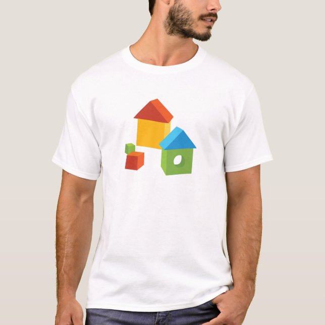 Gebäude-Block T-Shirt (Vorderseite)