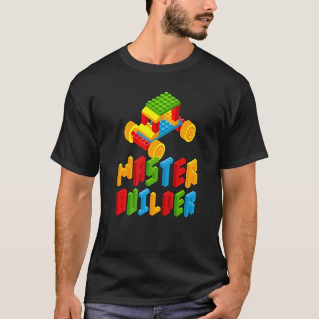 Gebäude-Blockbricks für Master-Builder Kinderspiel T-Shirt (Vorderseite)