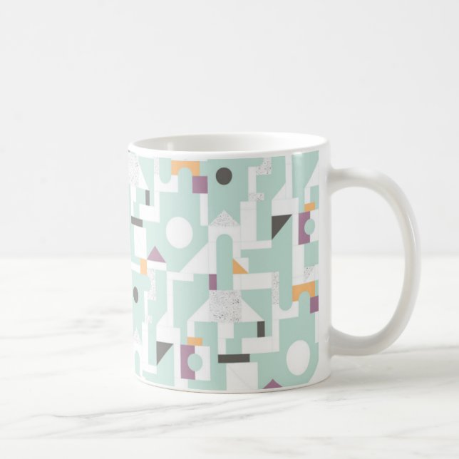 Gebäude-Blöcke - Blau Kaffeetasse (Rechts)