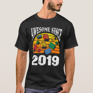 Gebäude Blöcke Phantastisch seit 2019 3. Geburtsta T-Shirt