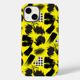 Gebäude-Blöcke.Schwarz und Weiß.w.01x4 B Gelbe BG Case-Mate iPhone 14 Hülle