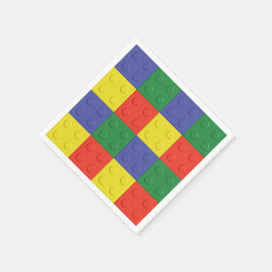Gebäude-Blöcke und Ziegelstein-Party-Servietten Serviette
