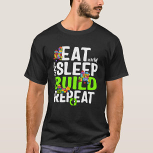 Gebäude blockiert die Wiederholung von Sleep Build T-Shirt