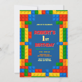 Gebäude blockiert Geburtstag, 1. Bau Einladung