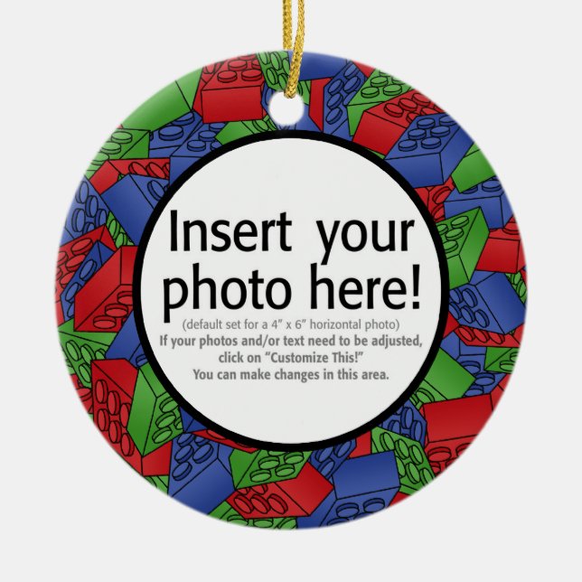 Gebäude blockiert Illustration Keramik Ornament (Vorne)