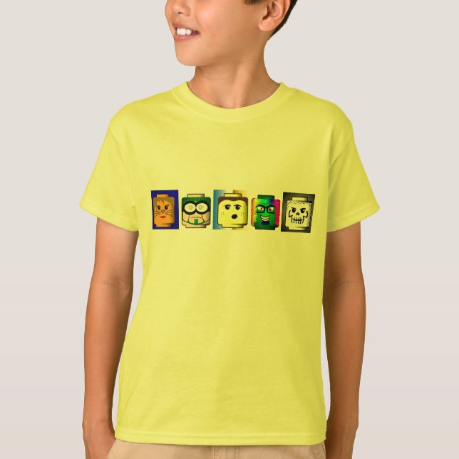 Gebäude blockiert Kopf-Shirt T-Shirt (Vorderseite)