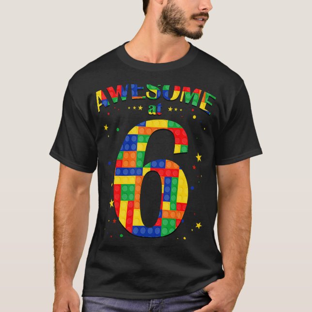 Gebäude blockiert Ziegel Phantastisch bei 6 Jahren T-Shirt (Vorderseite)
