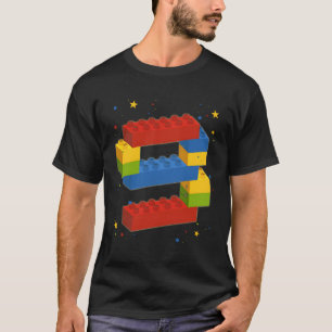 Gebäude Blocks Birthday Boy Girl 9 Jahre alt Bric T-Shirt