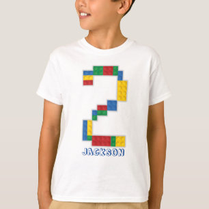 Gebäude Blocks Birthday Bricks 2 Jahre T - Shirt
