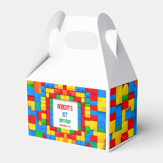 Gebäude Blocks BIRTHDAY Geschenkschachtel (Vorderseite)