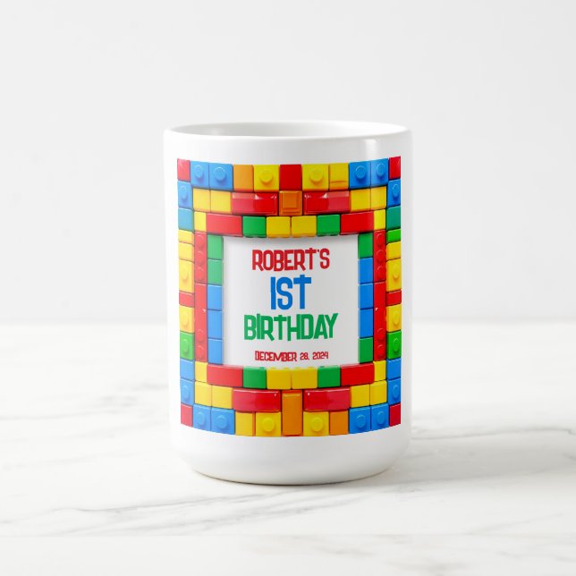 Gebäude Blocks BIRTHDAY Kaffeetasse (Mittel)