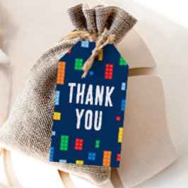 Gebäude Blocks Boy Geburtstag Geschenkanhänger