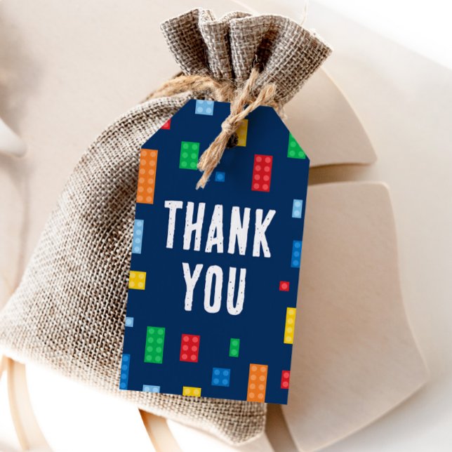 Gebäude Blocks Boy Geburtstag Geschenkanhänger (Von Creator hochgeladen)