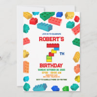 Gebäude Blocks Geburtstag einladen, Bauen