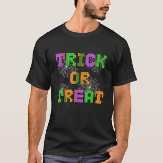 Gebäude Blockstein Trick oder Treat Halloween Mast T-Shirt