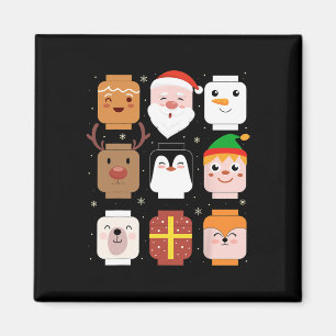Gebäude Brick Santa Elf Friends Christmas Boys Me Magnet