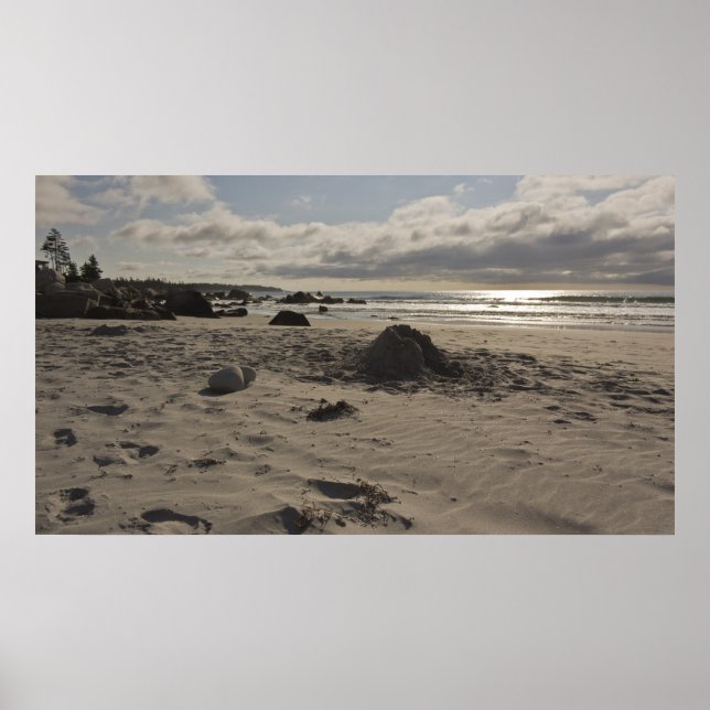 Gebäude Burgen aus Sand Poster (Vorne)