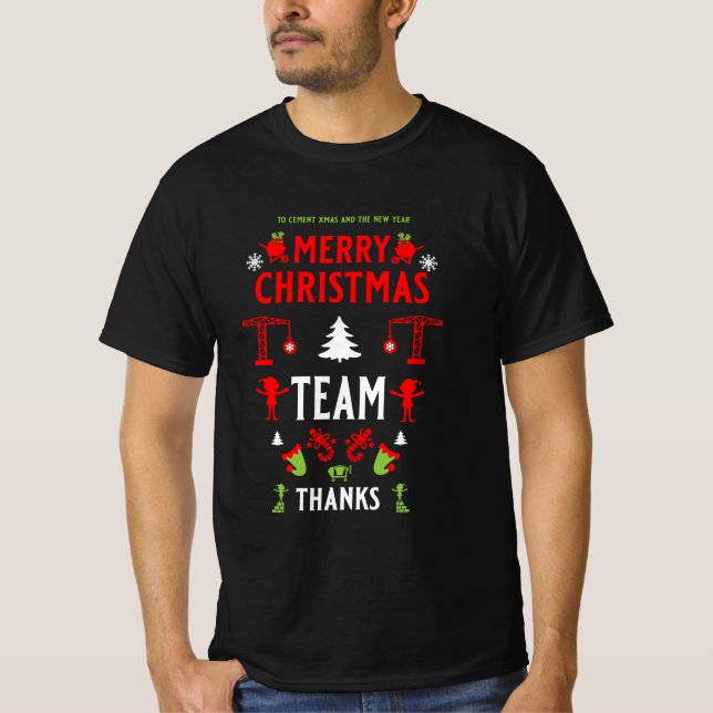 Gebäude Construction Christmas Ugly T-Shirt (Vorderseite)