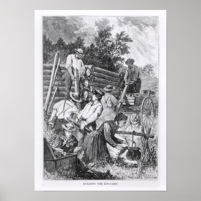 Gebäude der Blockhütte Poster (Vorne)