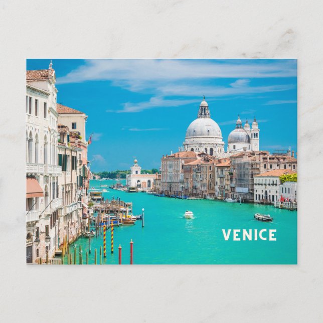 Gebäude der historischen Architektur von Venedig,  Postkarte (Vorderseite)