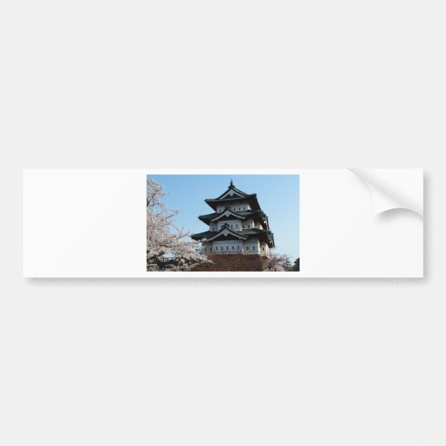 Gebäude der japanischen Burg Autoaufkleber (Vorne)