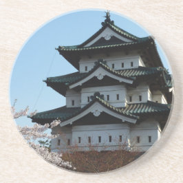 Gebäude der japanischen Burg Sandstein Untersetzer