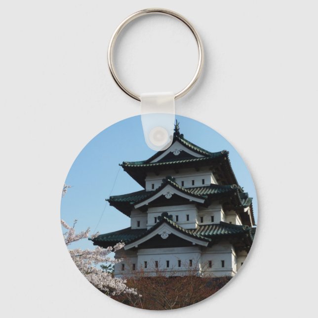 Gebäude der japanischen Burg Schlüsselanhänger (Vorderseite)