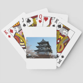 Gebäude der japanischen Burg Spielkarten
