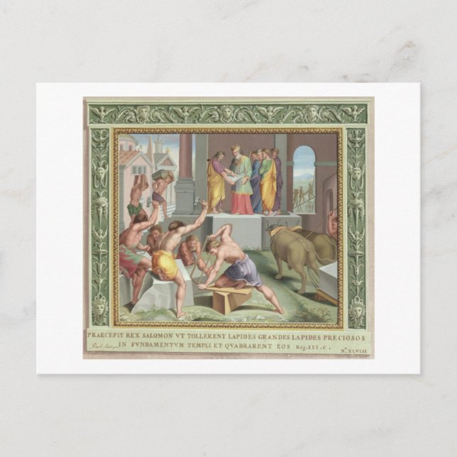 Gebäude Der Tempel von Solomon, Illustration Postkarte (Vorderseite)