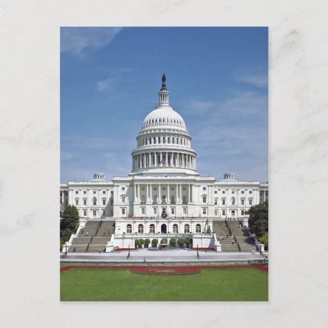 Gebäude der US-Hauptstadt des Weißen Hauses in Was Postkarte (Vorderseite)