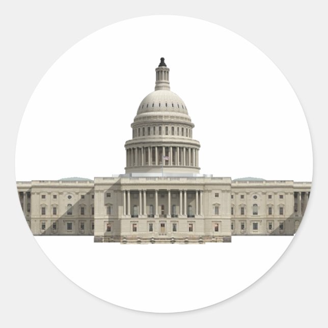 GEBÄUDE der US-Hauptstadt: Washington DC Runder Aufkleber (Vorderseite)