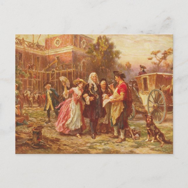 Gebäude der Wiege der Freiheit Jean Gerome Ferris Postkarte (Vorderseite)