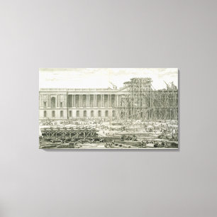 Gebäude des Haupteintritts des Louvre, Paris Leinwanddruck