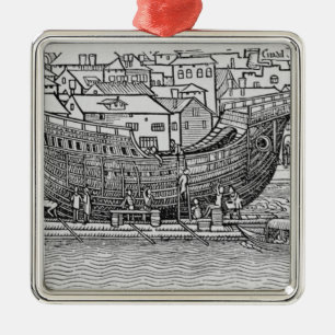 Gebäude ein Schiff Ornament Aus Metall