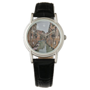 Gebäude entlang der Kanäle von Venedig Armbanduhr
