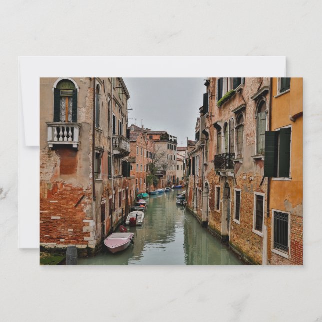 Gebäude entlang der Kanäle von Venedig Dankeskarte (Vorderseite)